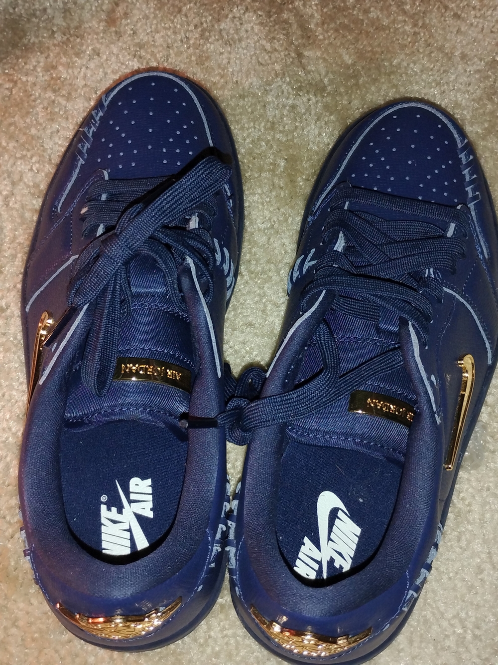 Nike Air Women’s Sneakers in Navy with Gold Accents